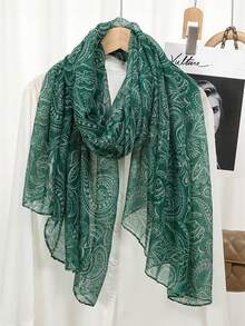 1条新款夏季巴厘岛纱线腰果花印花围巾 女士穆斯林头巾 轻薄优雅长款头巾 日常旅行摄影防晒披肩 家庭节日礼物 - 圍巾 - 查看 18