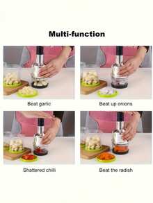 410 Grade Stainless Steel Garlic Press - Professional Manual Chili And Vegetable Crusher, Heavy Duty Meat Mincer, Rust-Proof Kitchen Tool - Multicolor - View 11