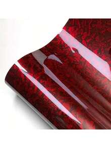 1 szt. Żywa fioletowa folia do owijania samochodów i motocykli z kutego włókna węglowego, błyszcząca, wodoodporna, odporna na zarysowania, oddychająca, dostępna w wielu kolorach: 50 cm x 150 cm (19,69 cala x 59,06 cala) – idealna do samodzielnej personalizacji - Jeden rozmiar - Zobacz 3