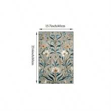 1/3幅复古纺织墙画，蓝色单色挂毯印花帆布画，复古花卉海报，中国风家居装饰，适用于客厅、卧室、餐厅装饰，送她的礼物，可选无框或有框。 - 植物 - 查看 23