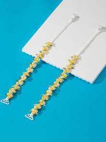 彩色花朵蕾丝文胸肩带 刺绣花朵内衣替换肩带 性感搭配文胸肩带 可暴露漏尿内裤肩带 连衣裙背心细肩带 隐形无痕文胸肩带 - 彩色 - 查看 8