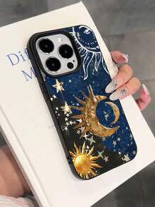 Ốp lưng điện thoại Moon1pc màu đen, họa tiết mặt trời cổ điển, chống thấm nước, chống rơi vỡ, chống trượt, mềm mại, tương thích với Apple và các dòng điện thoại khác. - Nhiều màu - Xem 6