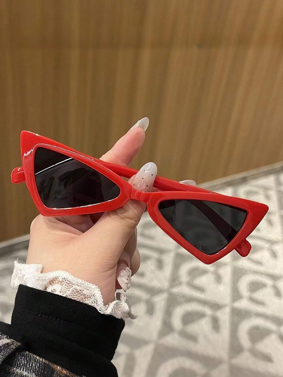 1副/3副复古男士欧美时尚简约猫眼蝴蝶百搭眼镜，适合海滩、派对等场合 - 彩色 - 查看 1