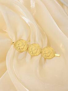 1pc Elegant Golden Tassel Hair Clip, Sturdy & Chic, Suitable For Formal Occasions, Weddings, Parties, Festival Events, Hair Accessories For Women, Head Accessories, Claw Clips, Hair Slide - Gold - View 5