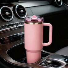 Stanley2025 40 Oz H2.0 Insulated Tumbler,With A Comfortable Handle, Featuring Double-Walled Vacuum Insulated Stainless Steel Construction. This High-Quality Drinkware Keeps Your Beverages At The Perfect Temperature, Whether It's Hot Or Cold, Ensuring The Original Taste Is Preserved For Longer Periods. Designed To Be Lightweight And Portable, It's Perfect For Outdoor Activities Like Camping, Hiking, Driving, And Travel. With A Large Capacity, It Meets Your Hydration Needs Throughout The Day. Stylish And Convenient To Carry, It's An Ideal Choice For Outdoor Enthusiasts And Makes A Thoughtful And Practical Gift, Whether For Friends Or Family. - Lotus Root Pink 40oz - View 4