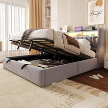 Bed Frames - Light Gray + Upholstered + 180cm*200cm - View 4