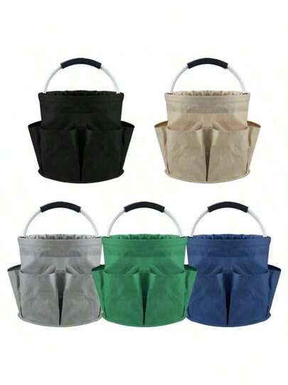 1个便携式折叠收纳篮，带提手，多功能收纳整理架，适用于家庭、花园、户外、客厅 - 耐用，无需用电，无电池