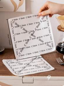 50/100pcs White French Oil-Proof Paper Liners, Silicone Baking Paper For Desserts, Burgers, Cakes, Essential For Back To School Season - Multicolor - View 7