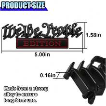 New 2PCS 3D Metal We People Edition Car Emblem Sticker \U2013 Self-Adhesive Raised Tailgate Emblem Car Fenders Badge  \U2013 Personalized Auto Body Embossed Drative  Stickers For Cars (Red/Black) - Red Black - View 2