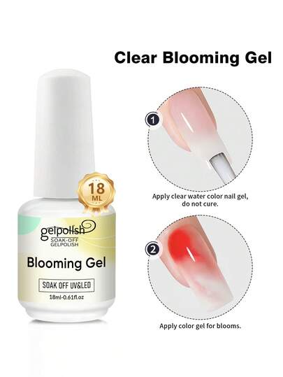 18ml Blooming Gel Nail Polish Set - UV/LED Marble Floral Print Nail Art Kit | Women Nail Care Gift Set, Salon & Home Use