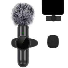 Wireless Lavalier Microphone For IPhone, IPad And Type-C, With Ultra-Low Latency Noise Cancellation Design, Plug And Play, Suitable For Video Shooting, Content Creation, Podcasting, Gaming And More - Black - View 13