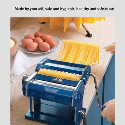 noodle machine Pasta Machine Dark Blue Pasta Maker Machine Hand Crank 10 Adjustable Thickness Settings For Spaghetti Fettuccini Lasagna kitchen tool