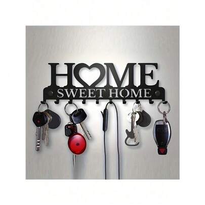 1 Pc Metal Hook Keychain Rack, Suitable For Front Door, Kitchen, Store, Office, Car, Vintage Decor,For Jewelry Making Crocheting Crafts Arts Backpack Decor,Luxury Handbag Accessory,Valentine's Day,Fashion Jewelry Accessories,Couples Birthday & Holiday Gifts,Suitable For Bag Charm Car Keys