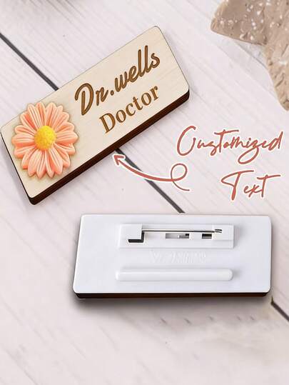 Customized Name Badges, Personalized Nurse Badges, Customizable Fun Name Tags, Customizable Office Name Plates, Wedding Accessories, Daisy Pattern, Birthday Gifts, Anniversary, Friends, Mothers, Couples. Girl Birthday Gift Hair Brush, Grandma Gift, Anniversary Gift, Valentine's Day Gift, Birthday Gift, Wedding Gift, Mother's Day Gift, Best Friend Gift