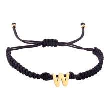 1 chiếc vòng tay đôi bằng thép không gỉ màu đen dệt thủ công, có thể tùy chỉnh 26 chữ cái, hình trái tim màu bạc, dành cho cặp đôi. - B2925 - Xem 21