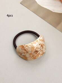 1个/2个/4个装 优雅高弹弧形醋酸纤维发圈，时尚发绳，马尾辫发圈，发饰，混色，家居，护肤配件，发绳发圈头饰橡皮筋 - 彩色 - 查看 15