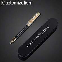 Customized Ballpoint Pen Box Set, Rectangular Metal Pencil Case With Built-In Premium Ballpoint Pen, School Supplies, Back To School Gifts, Customized Wedding Favors - 1 Pen + Pen Case - View 9