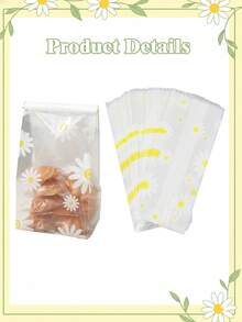 50pcs Transparent Baking Food Bags,Daisy Theme Plastic Candy Bags,Baby Shower Party Decor Candy Cookie Clear Cellophane,1st Birthday Gifts Packaging Bag,Bridal Shower Gift Bags,Gender Reveal Party Supplies,Babe Shower Theme Gift Packaging, Newborn Baby 1st Birthday Party Candy Bag, Baby Shower Party Favor - Xiao Zouju - View 10