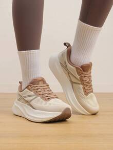 Women's Lightweight Road Running Shoes – Non-Slip Cushioned Sneakers For Gym, Workout, Walking & Tennis Arch Support & Comfort For 5K Activities - Màu Khaki - Xem 10