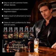 Men's Aromatherapy Essential Oil Set - 6 Long-Lasting Scents (Oud, Tobacco, Sandalwood) For Home Diffuser, DIY Candles & Creating A Masculine & Inviting Atmosphere - Multi Scents - View 3