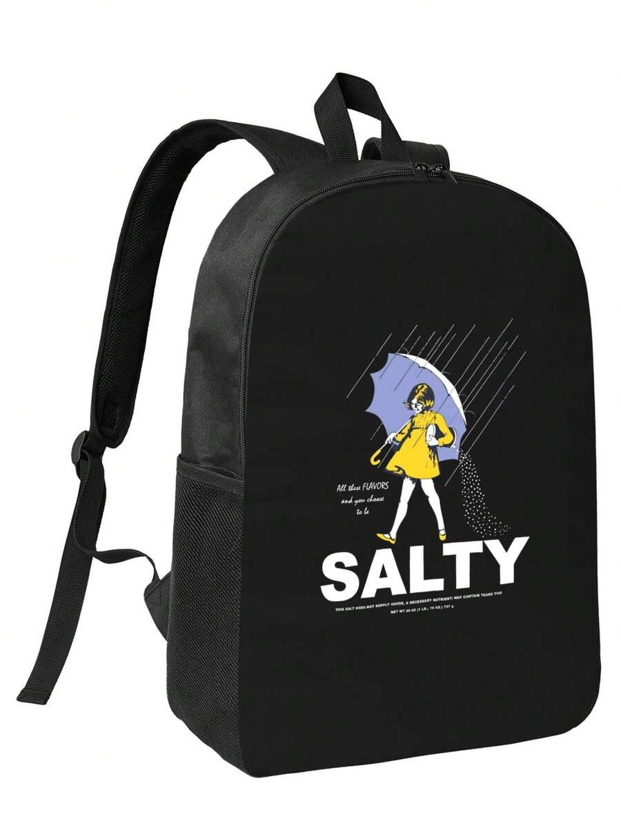 Xzxx Polyester Printed Rucksack - Fashionable Designs With Easy-Clean Material - 黑色 - 查看 1