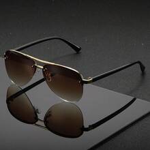 Fashionable Versatile Double-Bridge , Minimalist Streamlined Temples, Unisex, Suitable For Street Style, Gatherings, Vacation, And Commuting - Multicolor - View 5