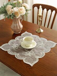 1pc 100% Polyester Embroidered Table Runner, Suitable For Kitchen, Dining Table, Living Room, TV Cabinet, Cupboard, Conference Table, Desk, Coffee Table, Vanity, Home Decor, Placemats, Outdoor Furniture, Garden, Holiday Gatherings, Family Parties, Seasonal Decorations, Party, Wedding Decorations, Available In Multiple Sizes - Multicolor - View 13