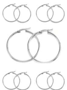 10pcs 15-50mm Gold Stainless Steel Earring Open Hoop Earring Base Earring Pendant DIY Earring Jewelry Making Supplies