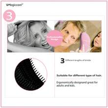 VMAGIC care 顺发梳 - 轻松解开打结的头发 - 男女皆宜的最佳梳子/发刷 - 干湿发均适用（粉色）