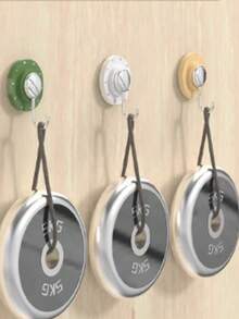 1个家用旋转吸盘挂钩，强力真空吸附，不留痕迹，吸盘式设计，适用于冰箱、木门、瓷砖等表面，免钻孔粘贴式挂钩，旋转吸盘挂钩，真空免钻孔承重粘贴式挂钩，厨房、浴室、浴室墙面毛巾架、浴室挂钩、厨房挂钩、卧室挂钩 - A - 查看 8