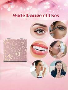 1 chiếc gương trang điểm cầm tay dòng Y2K, gương trang điểm phóng đại 2X, gương cầm tay hai mặt siêu mỏng, nhẹ, có thể gập lại, gương trang điểm mini du lịch, chất liệu da PU bền, có thể gập gọn để dễ dàng mang theo, thiết kế họa tiết độc đáo, cấu trúc gập tinh tế, bền và đáng tin cậy - Nhiều màu - Xem 4