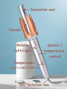 CRASTS 25mm Automatic Curling Iron, Large Curl & Wave, Bangs Curler, French Curl, Slouchy Curling Tool, Damage-Free Automatic Curler - Grey - View 6