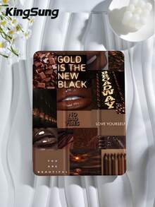 Kingsung 咖啡黑拼布图案平板电脑保护套，兼容 iPad 9.7/10.2/10.5/10.9/12.9/Pro 11（第十代）、Galaxy Tab S6 Lite 10.4 英寸、Kindle Paperwhite（第十二代，2024 年）、Kindle（第十一代，2022 年）、Kobo Clara Color，柔软防震，带智能支架/自动唤醒/睡眠功能 - 彩色 - 查看 3