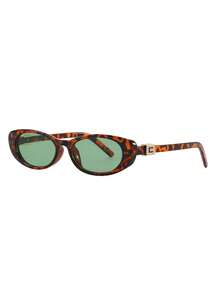 1 Pair Women's Cat Eye Small Frame Personalized Retro Decorated Temples Fashionable Versatile Street Style High-End Chic Fashion Glasses