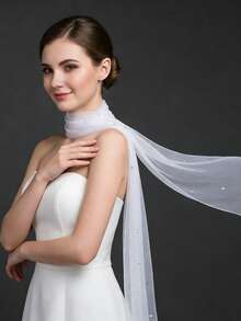 1pc Fashionable Minimalist Single-Layer Mesh Shawl, Versatile Style, Islamic Headscarf, Sparkling Rhinestone Shawl