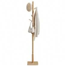 VASAGLE - Perchero para abrigos de madera maciza, árbol no empotrado, 8 ganchos, color beige natural URCR010N01 - Marrón - Ver 9