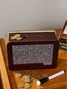 1个木制手工DIY存钱罐，益智玩具，培养储蓄意识，生日/儿童节礼物 - A款 - 查看 2