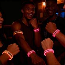 Customizable Silicone Wristbands, Colors Range From Vibrant Orange To Soft Pink, Suitable For Weddings, Bridal Parties, Housewarming Celebrations And More, No Power Source Required - Multicolor - View 5