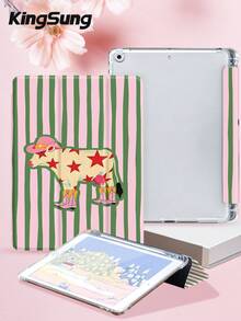 Étui de protection pour tablette style western antichoc, compatible avec iPad 9.7/10.2/10.5/10.9/12.9/Pro11 (10e génération), Galaxy Tab S6 Lite 10.4", Kindle Paperwhite (12e génération, 2024), Kindle (11e génération, 2022). Fonction de support intelligent/réveil/veille automatique. Cadeau de printemps - Multicolore - View 4