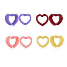 12个/8个装 细心多边形朋克风 8-19mm PLA耳扩，简约时尚个性化耳塞穿刺饰品 女士新款礼物 - 愛心 - 查看 17