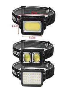 高亮度COB头灯，USB可充电18650电池版，专为户外露营、应急、钓鱼和维修而设计，防水耐用轻便。 - K系列頭燈 - 查看 8