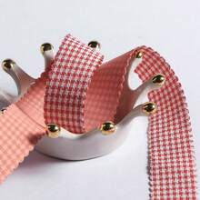 Cinta de dientes de perro dentada, accesorios para el cabello de moños para hornear pasteles DIY, flores para zapatos, cinta tejida para ramos de regalo - Multicolor - Ver 21