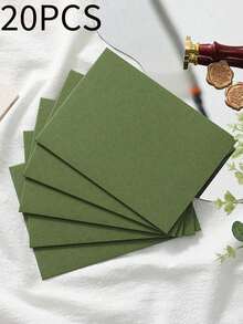 20/10/5个装高品质牛油果浪漫信封，牛油果绿、橄榄绿，万圣节装饰、西式商务邀请函、婚礼邀请函、派对装饰卡片、信封和卡片套装，适用于婚礼卡片、情人节信件、感恩节祝福、朋友礼物、圣诞节、生日礼物、VIP邀请函 - 彩色 - 查看 13