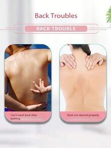 1pc Silicone Shower Scrubber, Multi-Functional Slouchy Exfoliating Back Brush With Non-Slip Suction Cup - Body & Foot Massager Brush For Bathing Cleaning, Non-Slip Bath Mat Foot Scrubber - Two-in-one - View 6