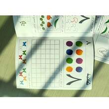 1pc Red Numeral Practice Notebook, Calligraphy Teaching Aid, Intelligence Development, Thinking Training Educational Learning Tool, Parent-Child Interaction Props, Enhance Children's Interest And Love For Life Knowledge, Suitable As Birthday Gift - Multicolor - View 9