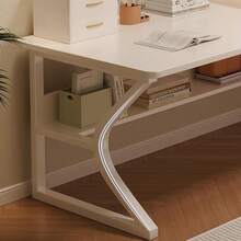 Escritorio Pequeño para Computadora 80 cm - Mesa de Estudio y Trabajo Moderna para Oficina en Casa o Dormitorio - Blanco - Ver 7