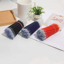 100pcs 0.5mm Fine Tip Refill Ink Cartridges, Black/Blue/Red Ballpoint Pen Refills, Large Capacity For Business, Office & Study - Pen Refill - View 10