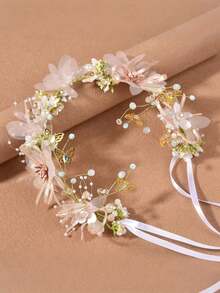 1 chiếc băng đô cài tóc kiểu Hàn Quốc thanh lịch, phụ kiện tóc cô dâu, vương miện trang trí tóc kiểu Mori. - Nhiều màu - Xem 6