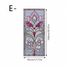 1/5pcs Geometric Fan-Shaped Pattern Privacy Window Film, Reusable PVC Double-Sided Visible Electrostatic Glass Sticker, Suitable For Bathroom, Bedroom, Office, And Kitchen Decoration. - Static Glass Sticker - View 14