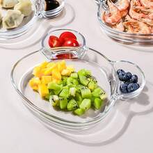 1pc Bear Shaped Plate With Dipping Compartment, Suitable For Fruit, Snacks And Home Decor, Perfect For Kitchen Or Dining Table - Multicolor - View 7